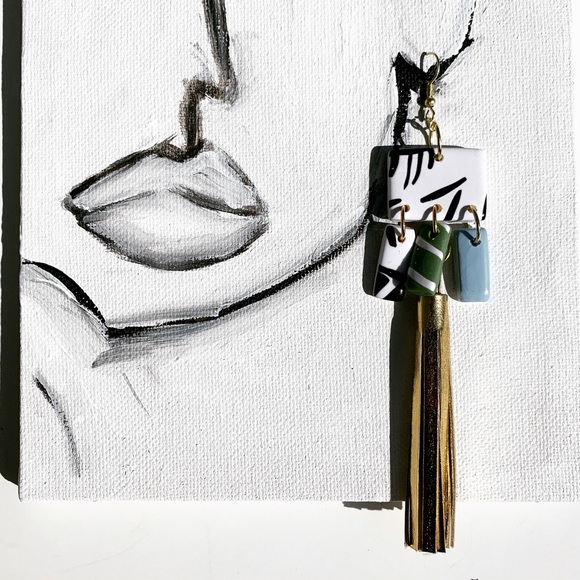 Handmade Tassel Earrings - Picture 2 of 5